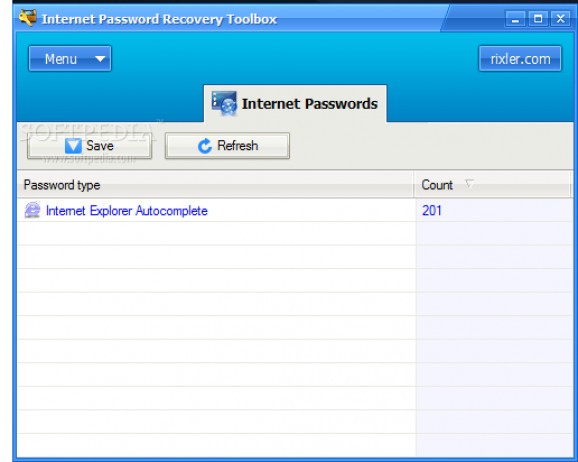 Internet Password Recovery Toolbox screenshot