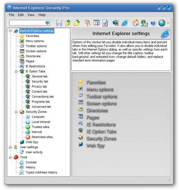 Internet Explorer Security Pro (formerly Internet Security Tweak Pro) screenshot