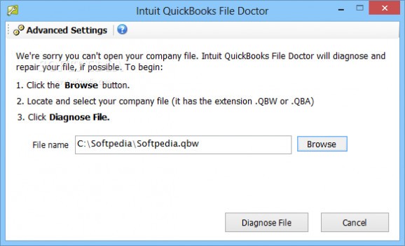 Intuit QuickBooks File Doctor screenshot