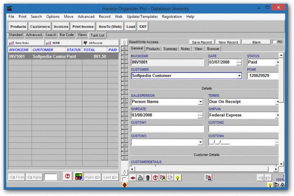 Invoice Organizer Pro screenshot