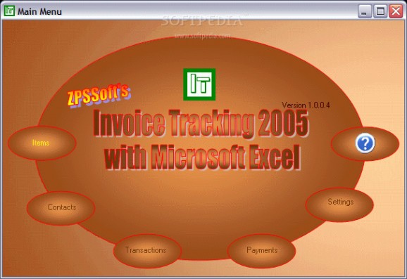 Invoice Tracking 2005 with Excel screenshot