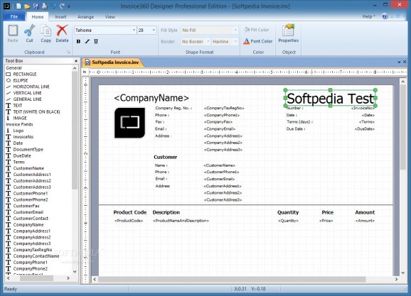 Invoice360 Designer Professional Edition screenshot