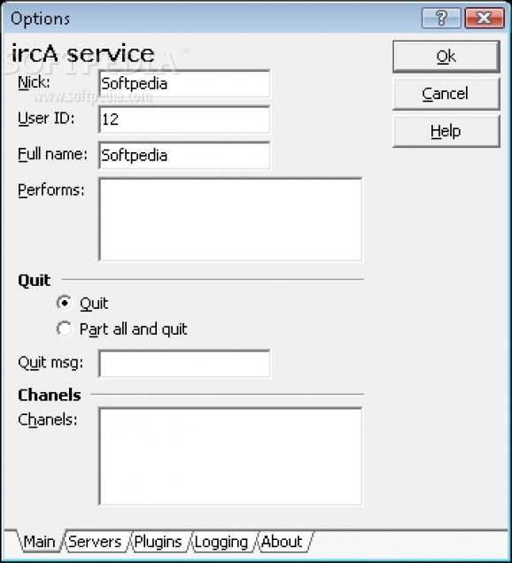 IrcA Service screenshot