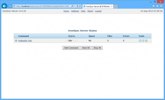 IronSync Server screenshot