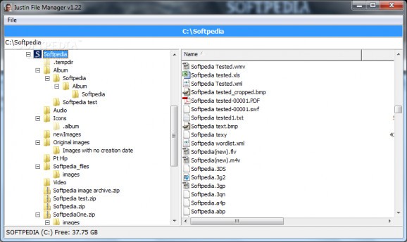 Iustin File Manager screenshot