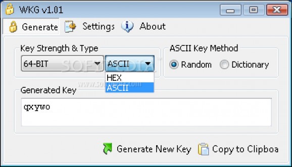 JC Wireless Key Generator screenshot