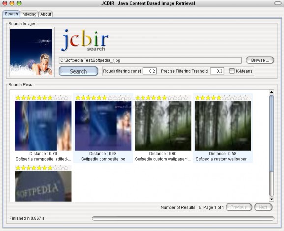 JCBIR screenshot