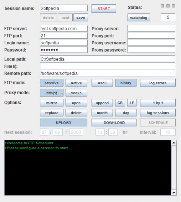 FTP Scheduler screenshot