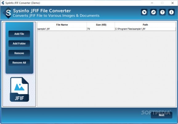 JFIF Converter screenshot