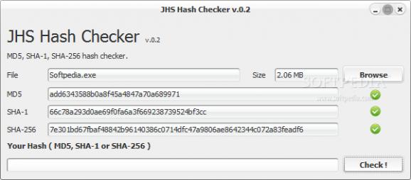 JHS Hash Checker screenshot