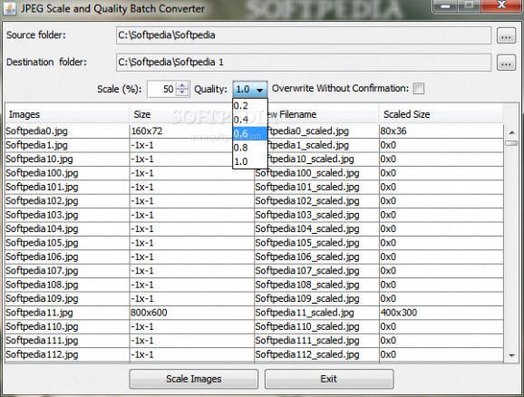 JPEG Scale and Quality Batch Converter screenshot