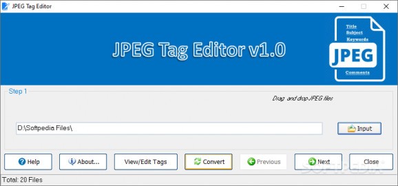 JPEG Tag Editor screenshot