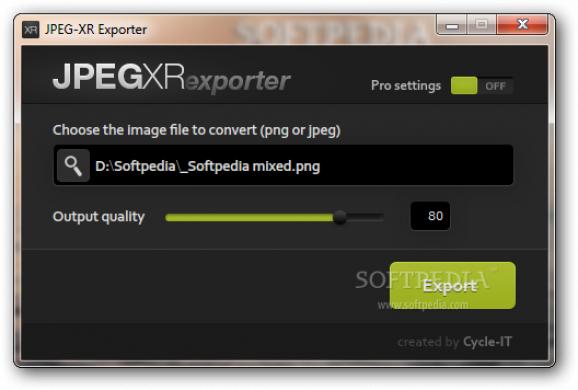 JPEG-XR Exporter screenshot