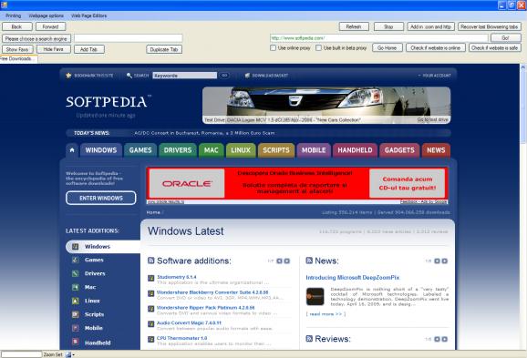 JTG Web Browser screenshot