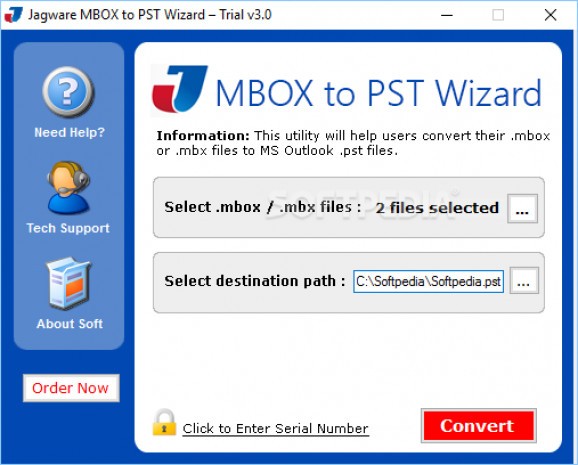 Jagware MBOX to PST Wizard screenshot
