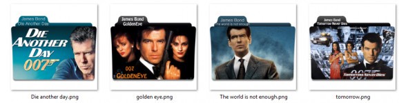 James Bond Pierce Brosnan Movies folder icon pack screenshot