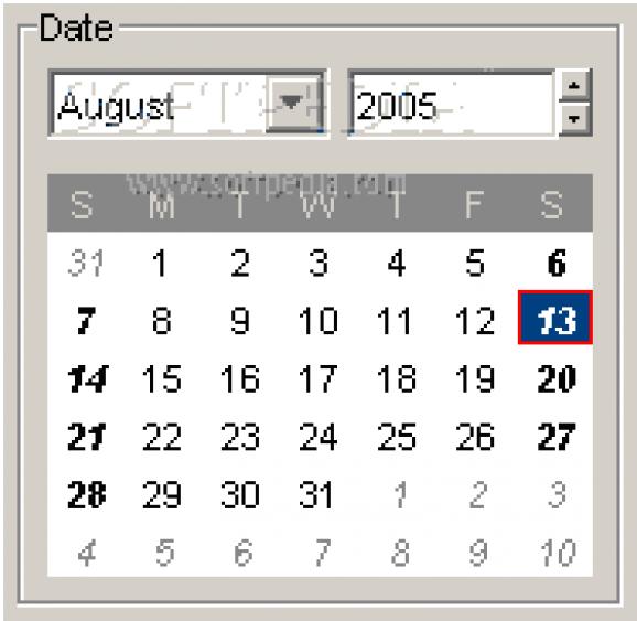 Java Calendar Component screenshot