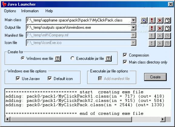 Java Launcher screenshot