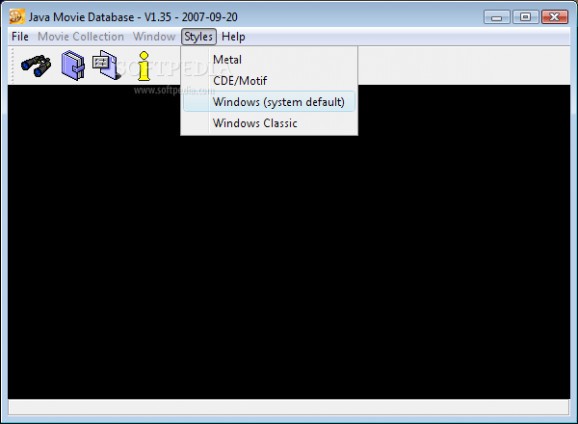 Java Movie Database screenshot