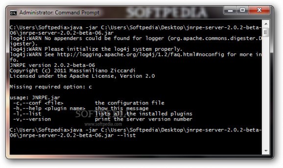 Java NRPE Server screenshot