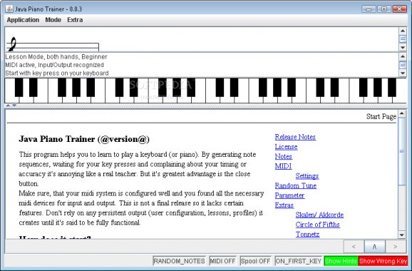 Java Piano Trainer screenshot