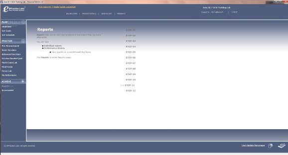 Java SE 7 OCA Certification Training Lab Personal Edition screenshot