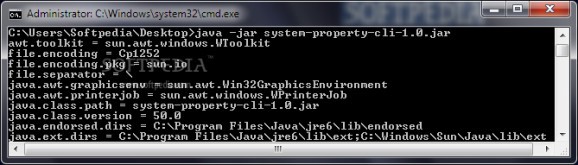 Java System Properties Displayer screenshot