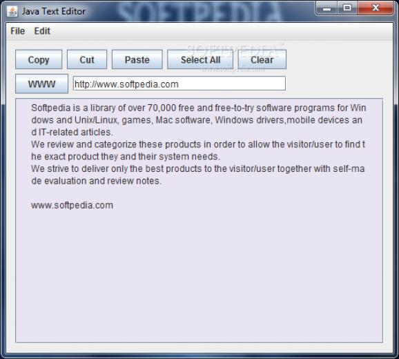 Java Text Editor screenshot
