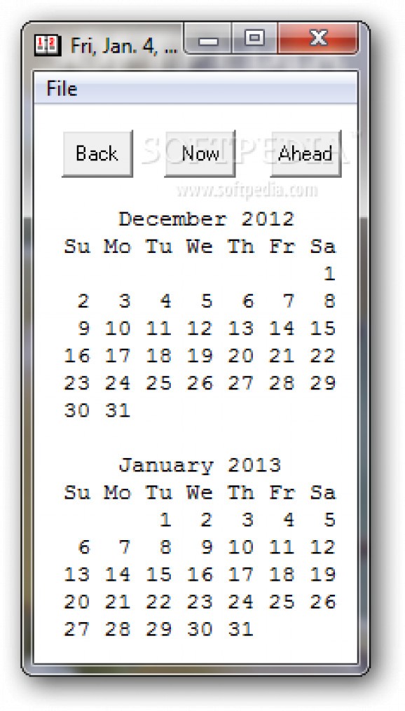 Jeff's Desktop Calendar screenshot