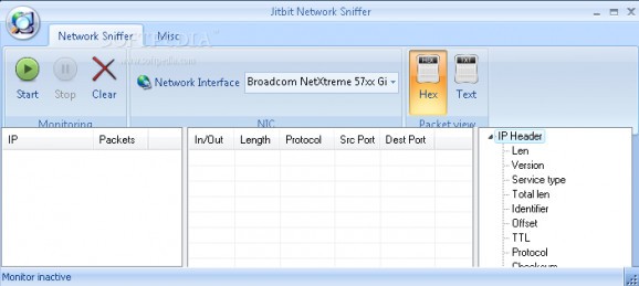 Jitbit Network Sniffer screenshot