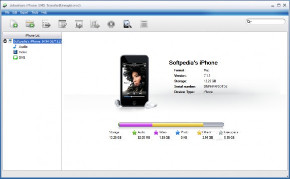 Joboshare iPhone SMS Transfer screenshot