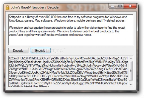John’s Base64 Encoder / Decoder screenshot