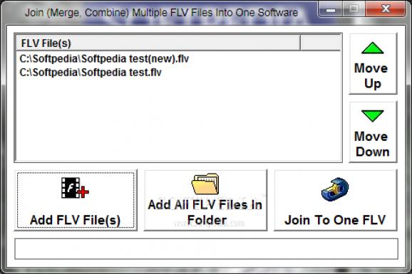 Join (Merge, Combine) Multiple FLV Files Into One Software screenshot