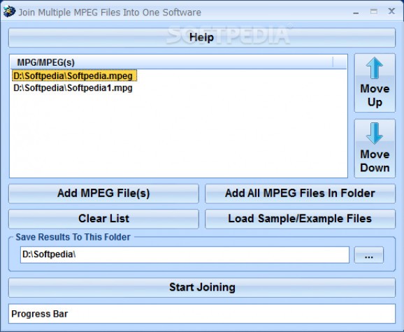 Join Multiple MPEG Files Into One Software screenshot