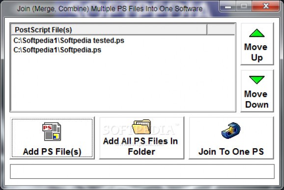 Join (Merge, Combine) Multiple PS Files Into One Software screenshot