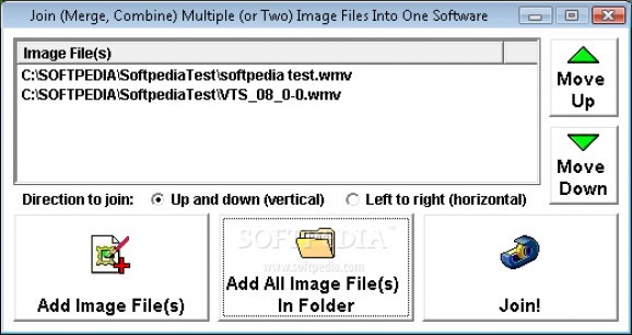 Join (Merge, Combine) Multiple (or Two) Image Files Into One Software screenshot