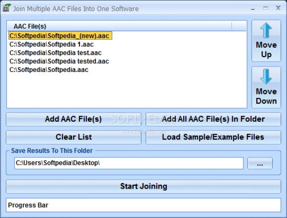 Join Multiple AAC Files Into One Software screenshot