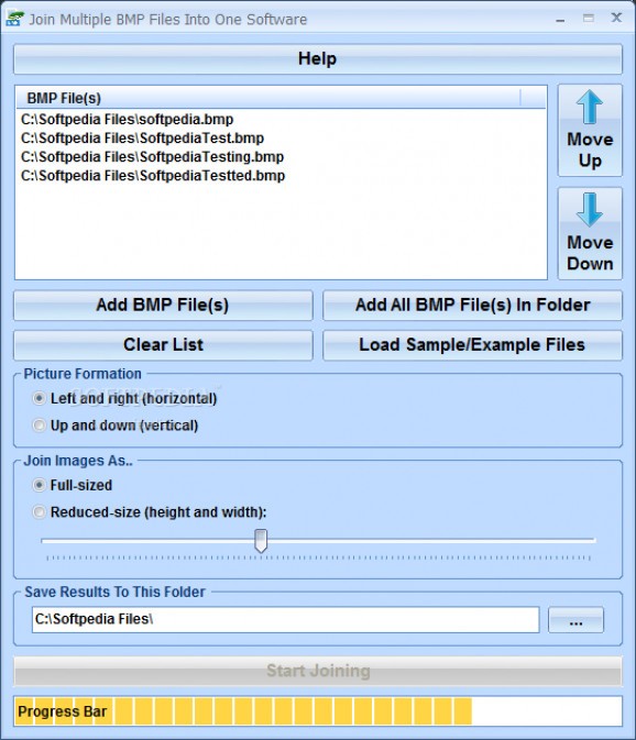 Join Multiple BMP Files Into One Software screenshot