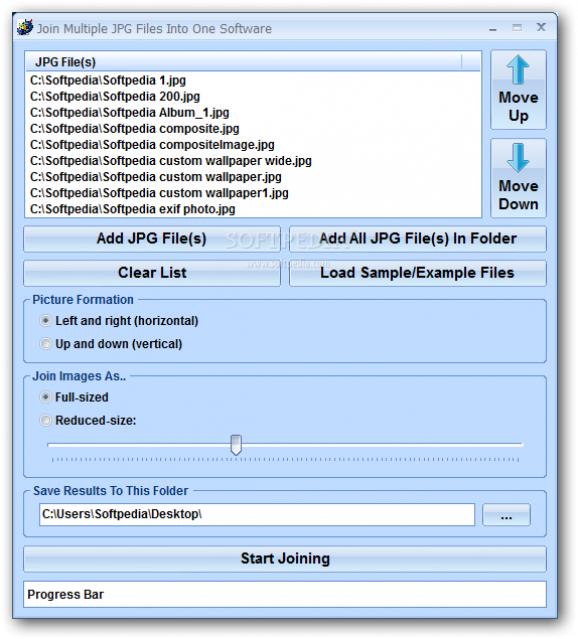 Join Multiple JPG Files Into One Software screenshot
