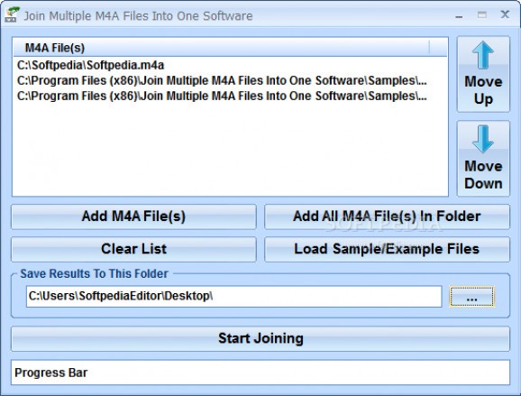 Join Multiple M4A Files Into One Software screenshot