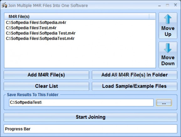 Join Multiple M4R Files Into One Software screenshot