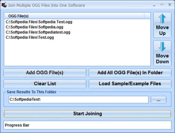 Join Multiple OGG Files Into One Software screenshot