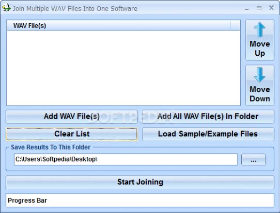 Join Multiple WAV Files Into One Software screenshot