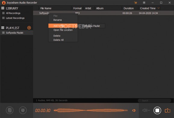 Joyoshare Audio Recorder screenshot