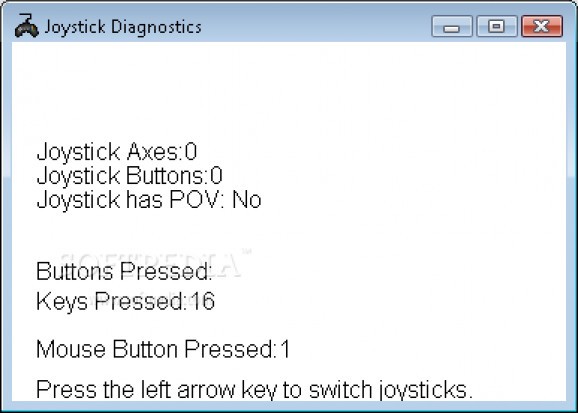 Joystick Diagnostics screenshot