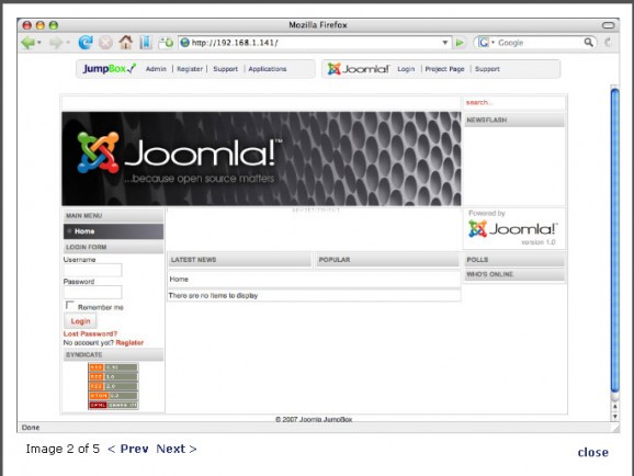 JumpBox for the Joomla! Content Management System screenshot