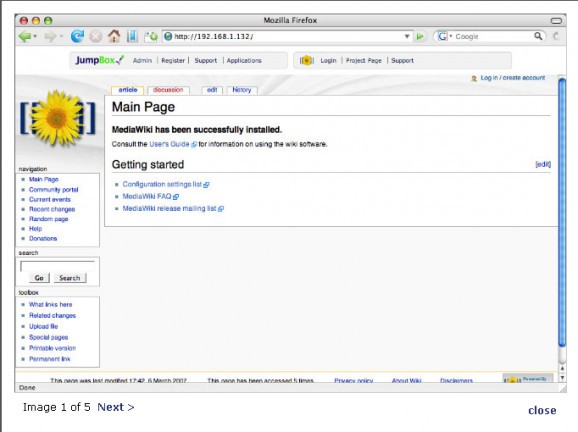 JumpBox for the MediaWiki Wiki System screenshot