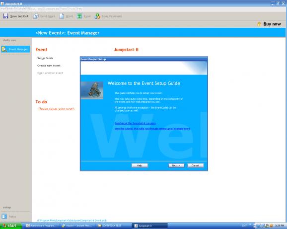 Jumpstart-it Event Management Software screenshot