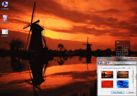 June 2011 Calendar Windows 7 Theme screenshot