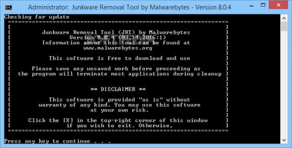 Junkware Removal Tool - JRT [DISCONTINUED] screenshot